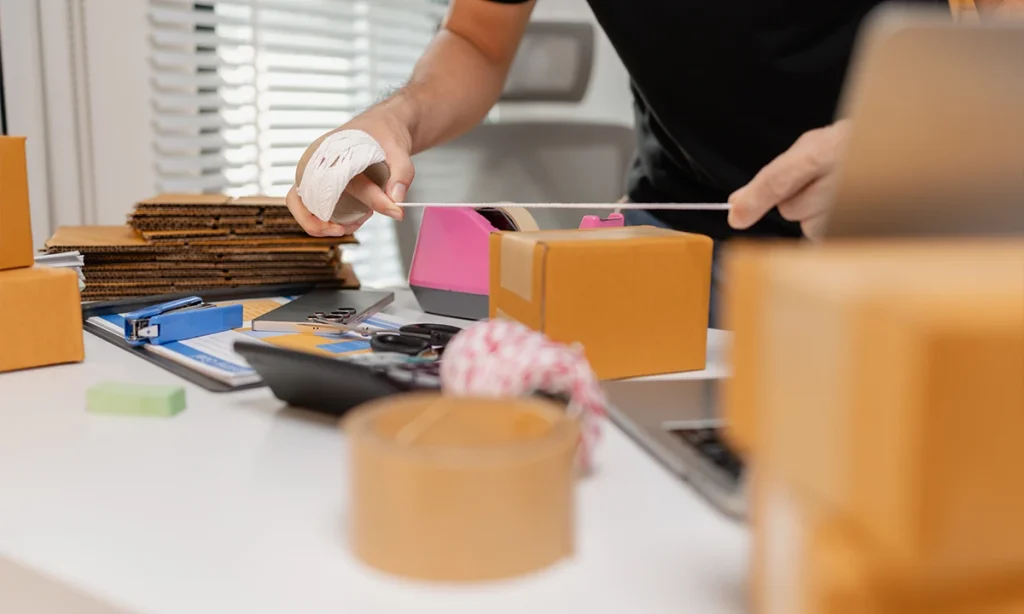 Urbano-emprendedor-empaca-pedido-envio